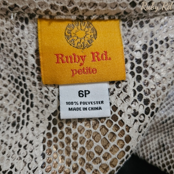 Ruby Rd. Snake Print Moto Jacket - Picture 8 of 8